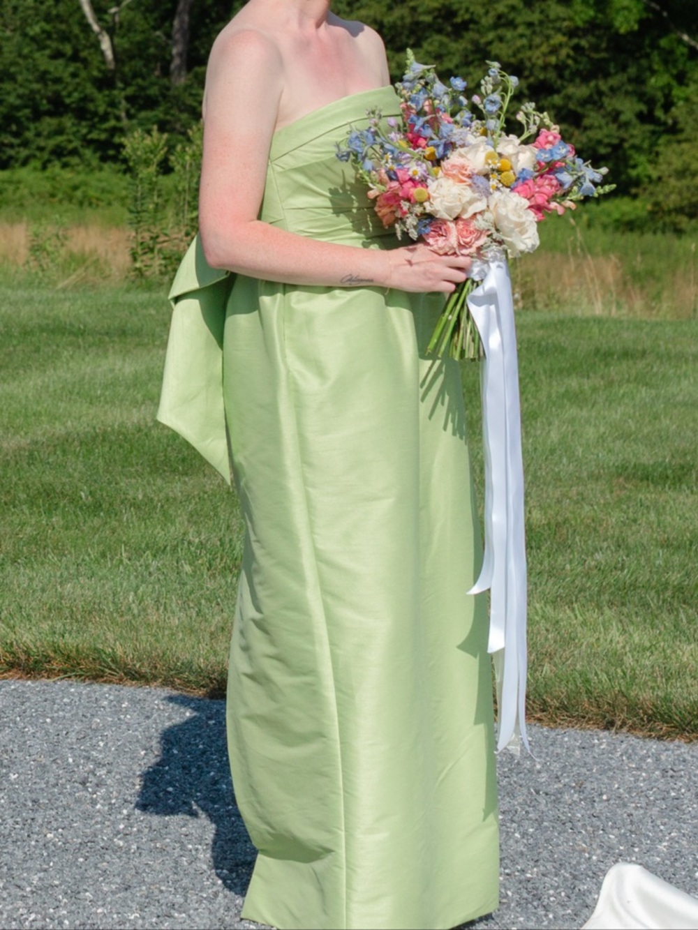 By Watters Caladium Gown | Limeade | Size 8 | Worn Once | Style 39301 - Picture 10 of 11